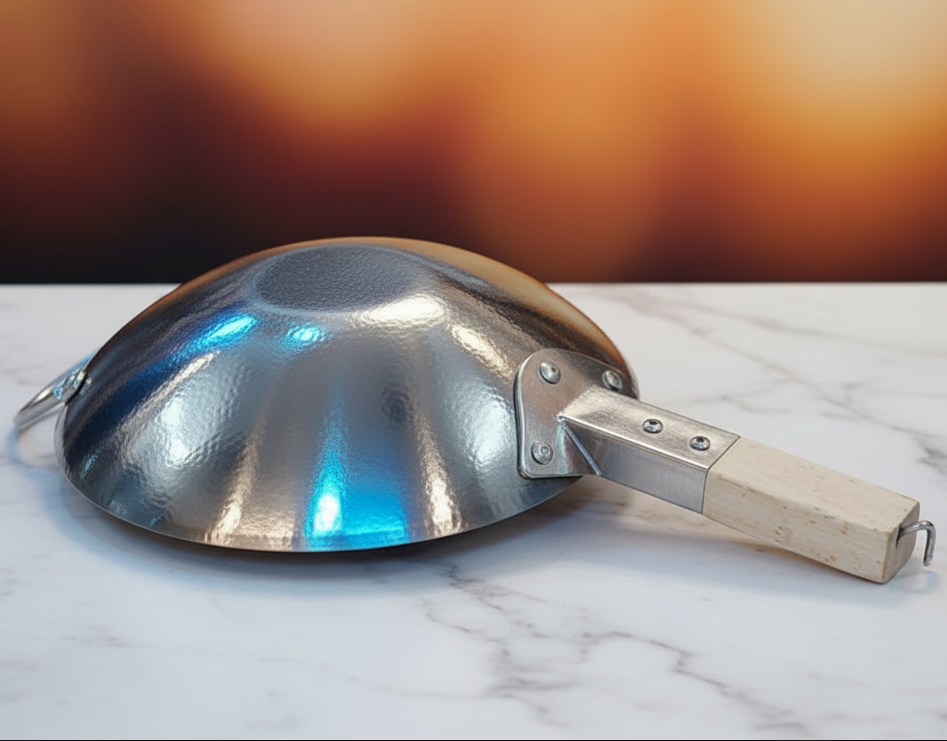 Stainless Steel Frying with Wood Handle for Cooking