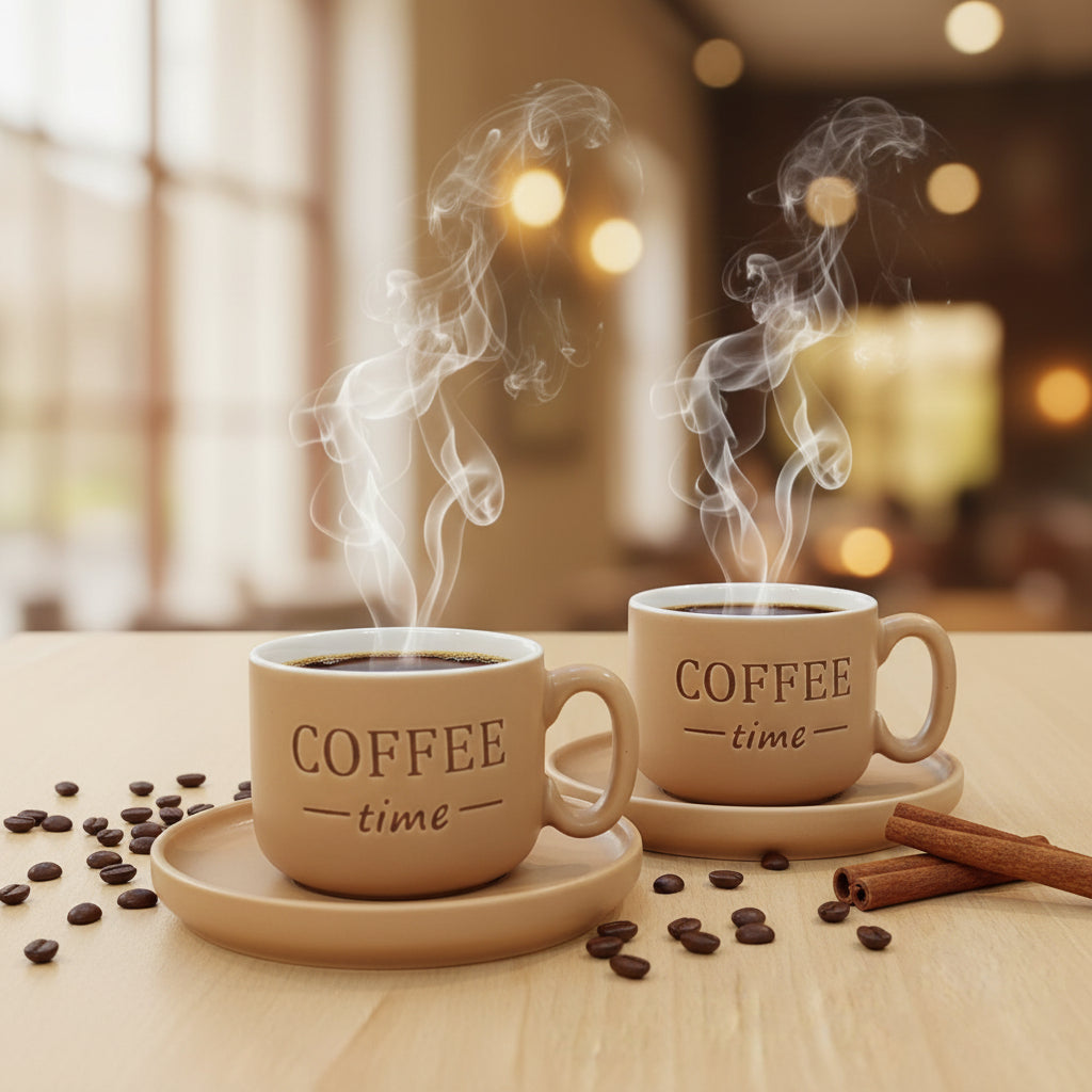 The Daily Brew 4-Piece Pastel Espresso & Coffee Set