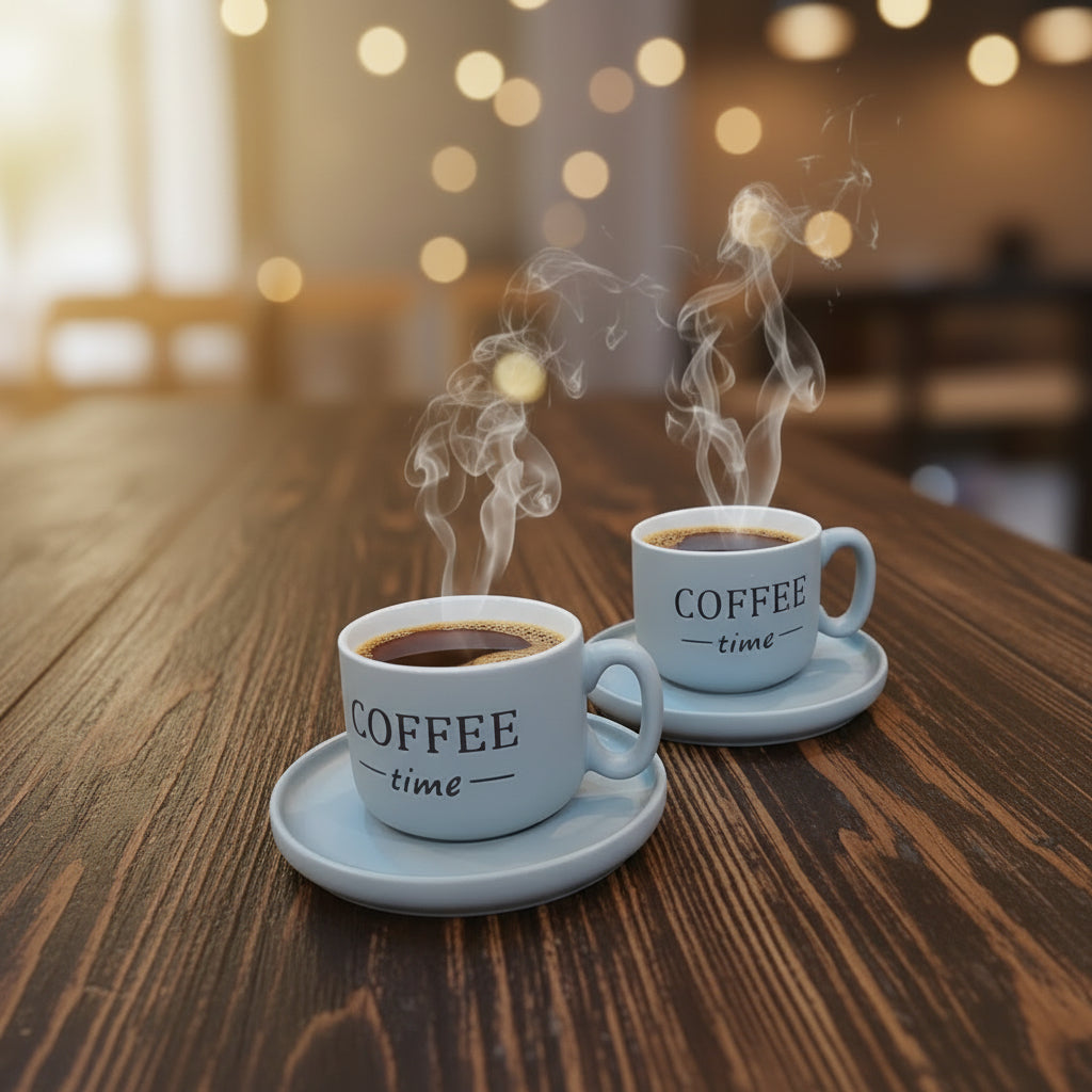 The Daily Brew 4-Piece Pastel Espresso & Coffee Set