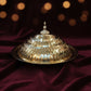 Premium Gold Stainless Steel Dinner Serving Platter with Dome Lid