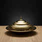 Premium Gold Stainless Steel Dinner Serving Platter with Dome Lid