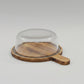 Premium Glass Serving Dish with Handled Bamboo Tray & Lid