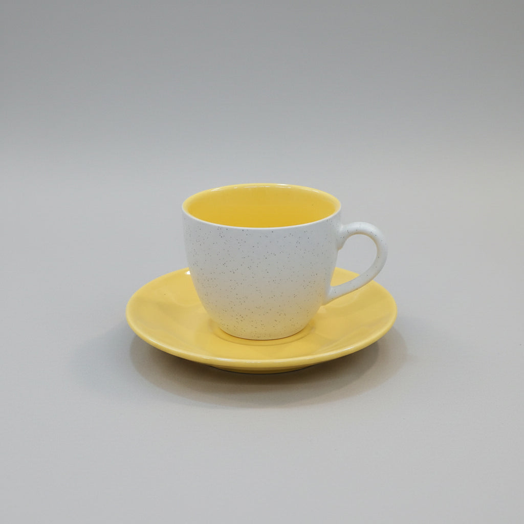 6pcs Nordic Speckled Ceramic Cup and Saucer Set –