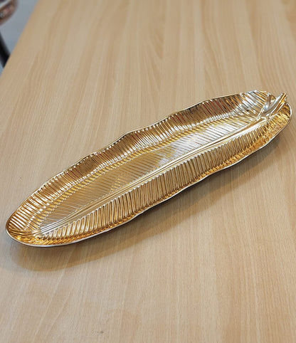 Luxury Gold Botanical Serving Trays & Platters