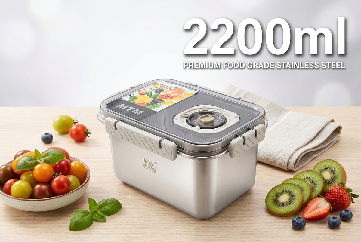 MTM Premium 304 Stainless Steel Airtight Food Storage Box