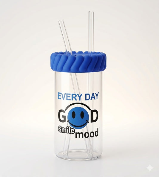 Cute Transparent Tumbler with Straw