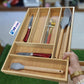 Wooden Material Extendable Cutlery Tray & Draws Organizer