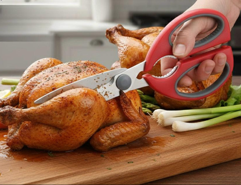 Multi-Purpose Kitchen Scissors with Protective Blade Guard