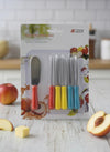6-Piece Stainless Steel Tool Set - Multi-Color Handle Mini Spatula/Knife Set