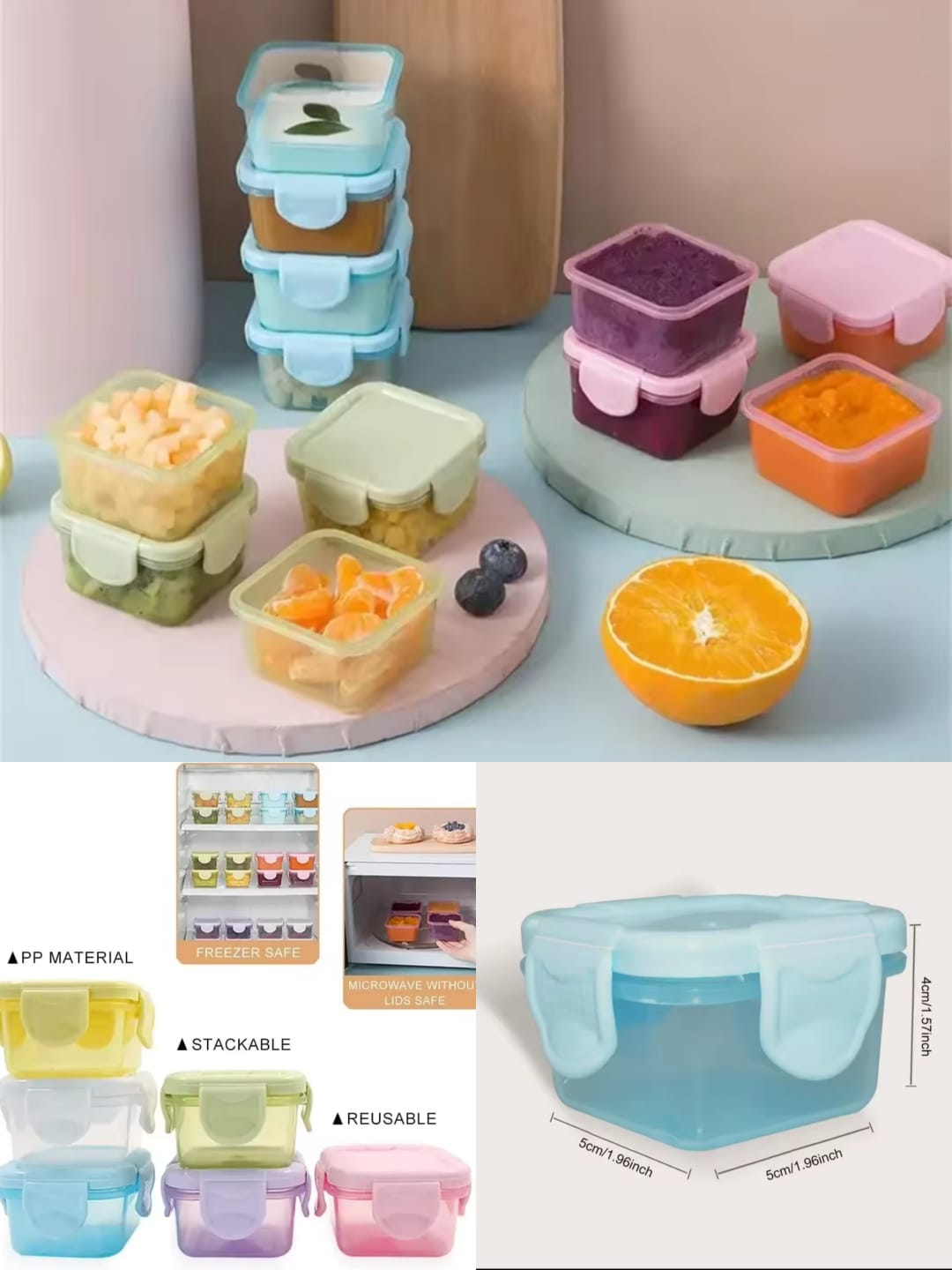 Mini Sauce Jars with Airtight Latching Lids – Set of 4