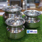 3Pcs Mini Silver Steel Cooking Degchi Set