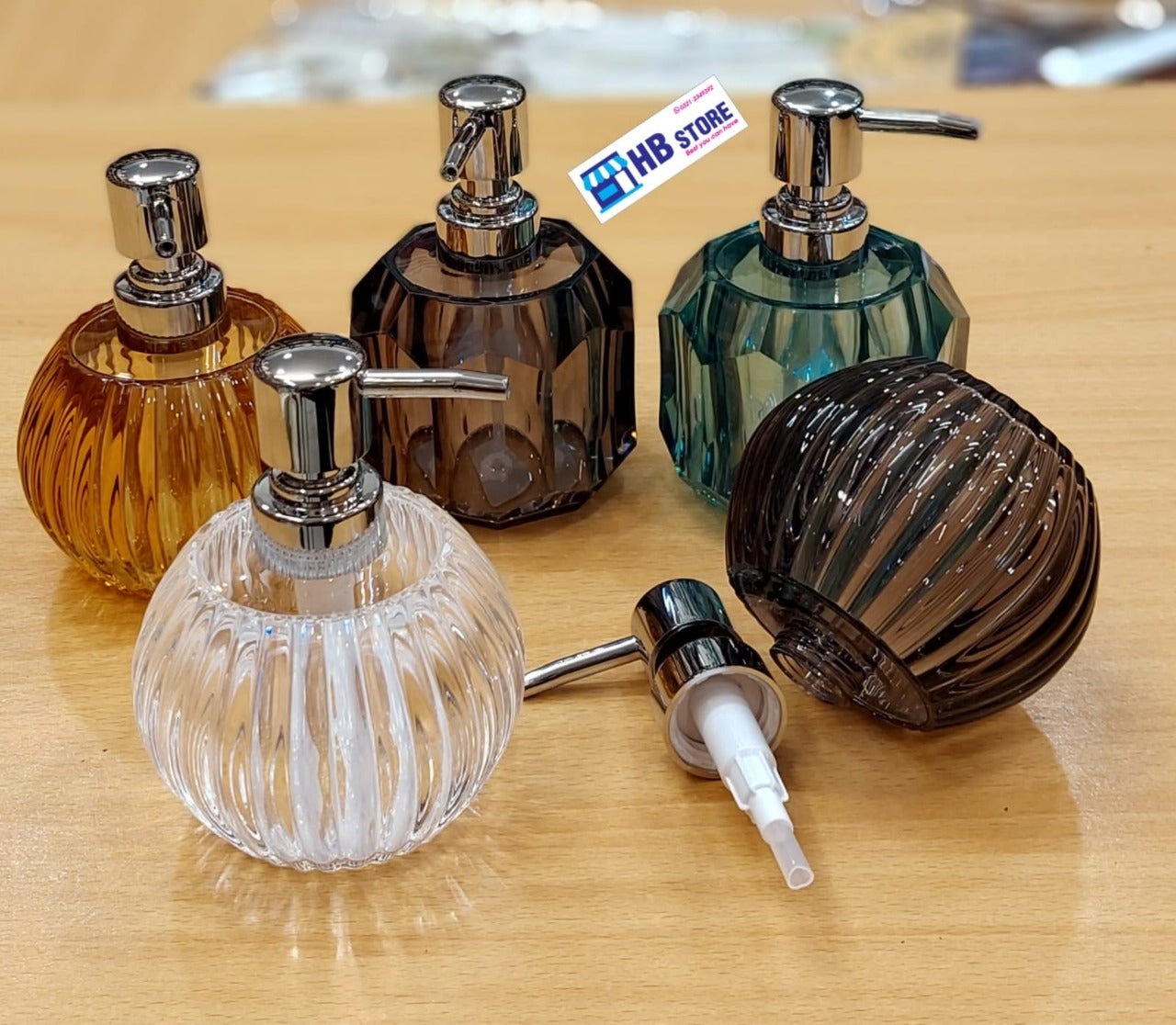 Elegant Multi-Colored Acrylic Soap Dispenser