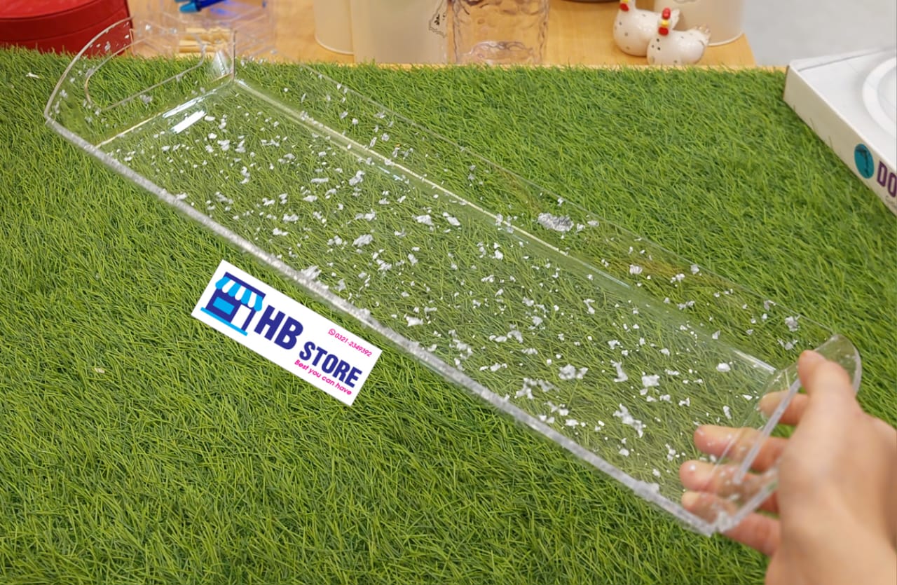 Luxury Slim Acrylic Tray – Sparkling Gold & Silver Design