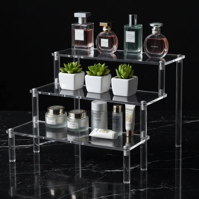 3-Tier Clear Acrylic Display Riser Stand