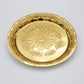 Luxury Gold-Plated Floral Embossed Decorative Serving Tray