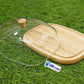 "Butter Dish with Wooden Base & Clear Acrylic Lid