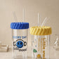 Cute Transparent Tumbler with Straw