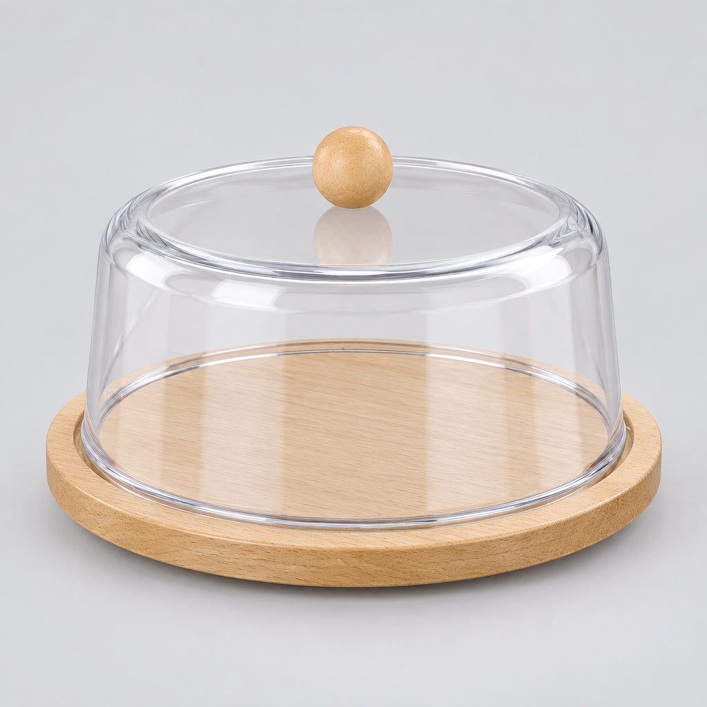 Bamboo & Clear Acrylic Butter Keepers