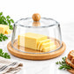 Bamboo & Clear Acrylic Butter Keepers