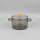 Premium Borosilicate Glass Cooking Pot with Lid & Wooden Knob