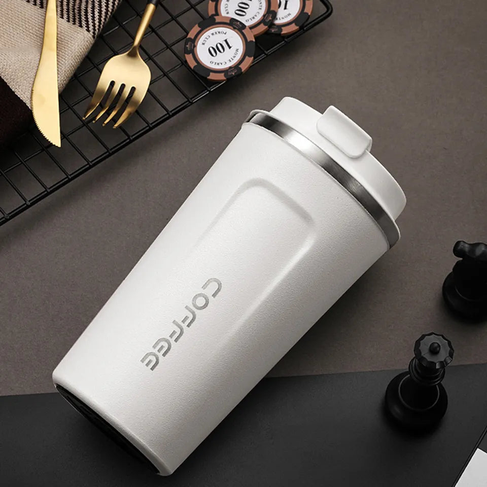 Dual-Sip Stainless Steel Travel Coffee Mug