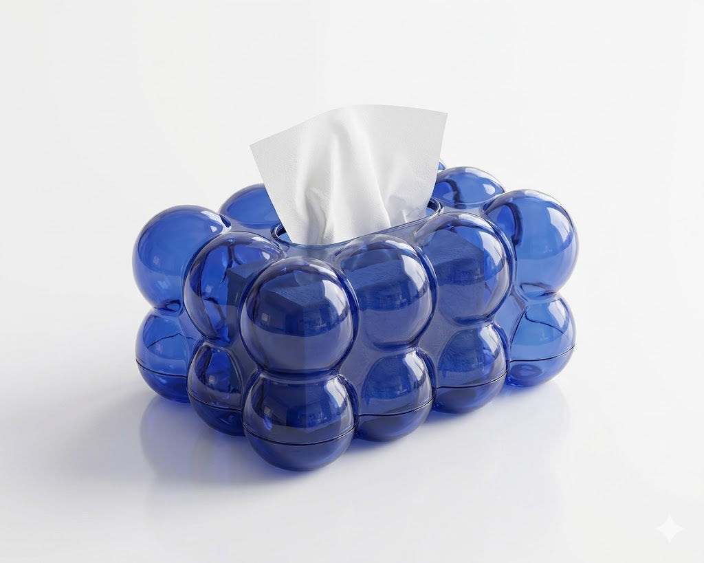 Elysian Bubble Glass-Style Tissue Box Cover