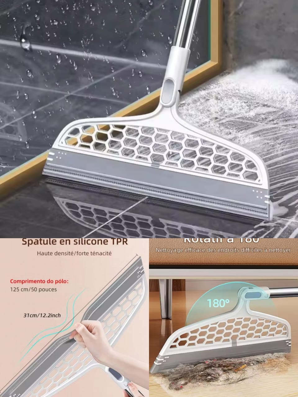 Rotatable Magic Rubber Broom Mop