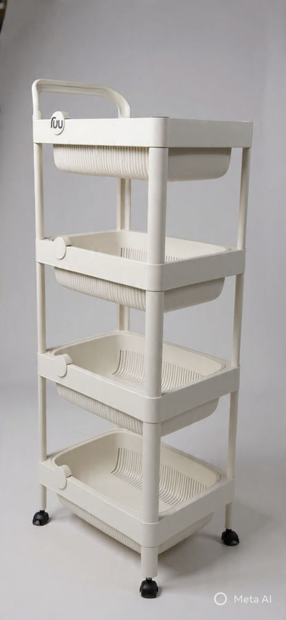 Modern Multi-Tier Rolling Utility Organizer – Versatile Storage Trolle