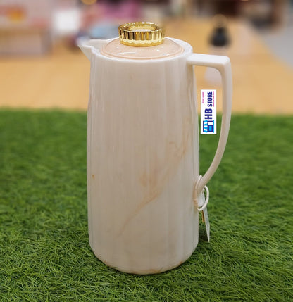 Marbled and Floral 1-Liter Insulated Thermal Flasks/Coffee Pots