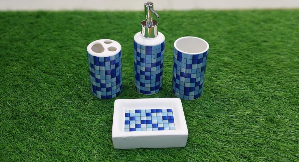 4pcs Washroom set - Blue