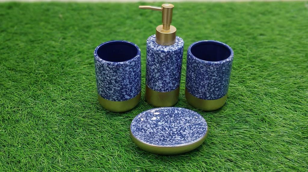 4pcs Washroom set - Royale Blue