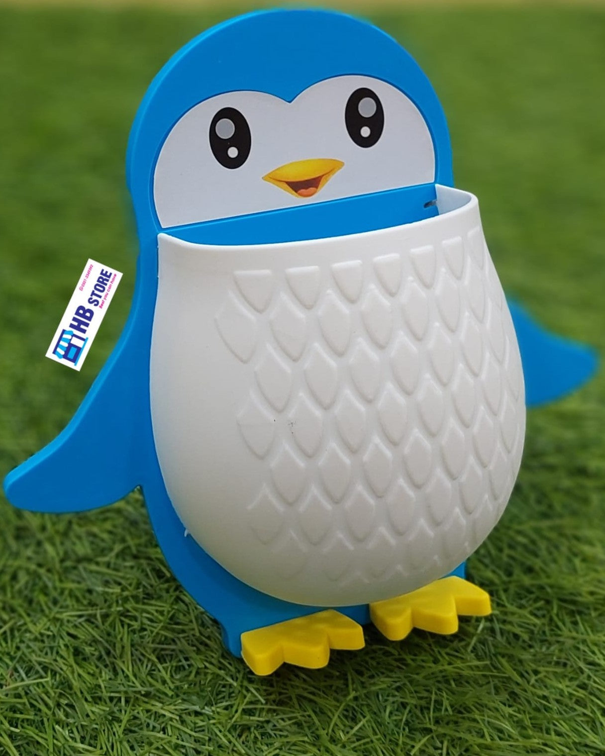 Cute Cartoon Penguin Wall-Mounted Storage Organizer