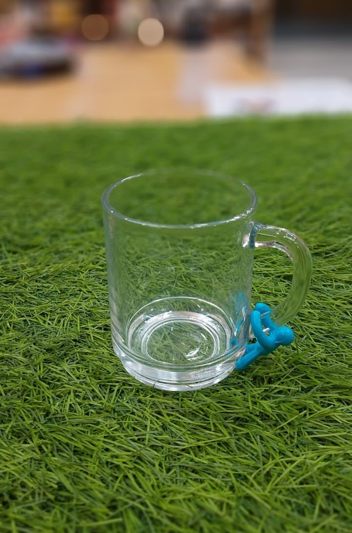 Funky Clear Glass Mug Set
