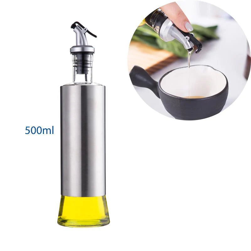 500 ML Steel Glass Oil Dispenser Bottle