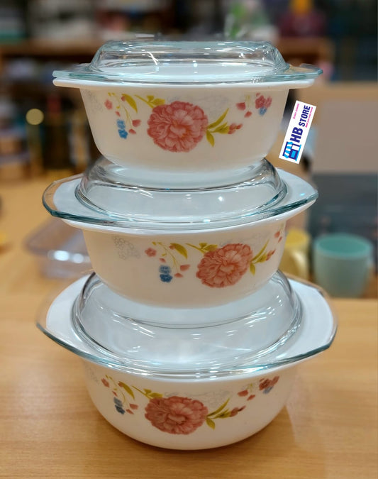 Marble 3-Piece Casserole Set