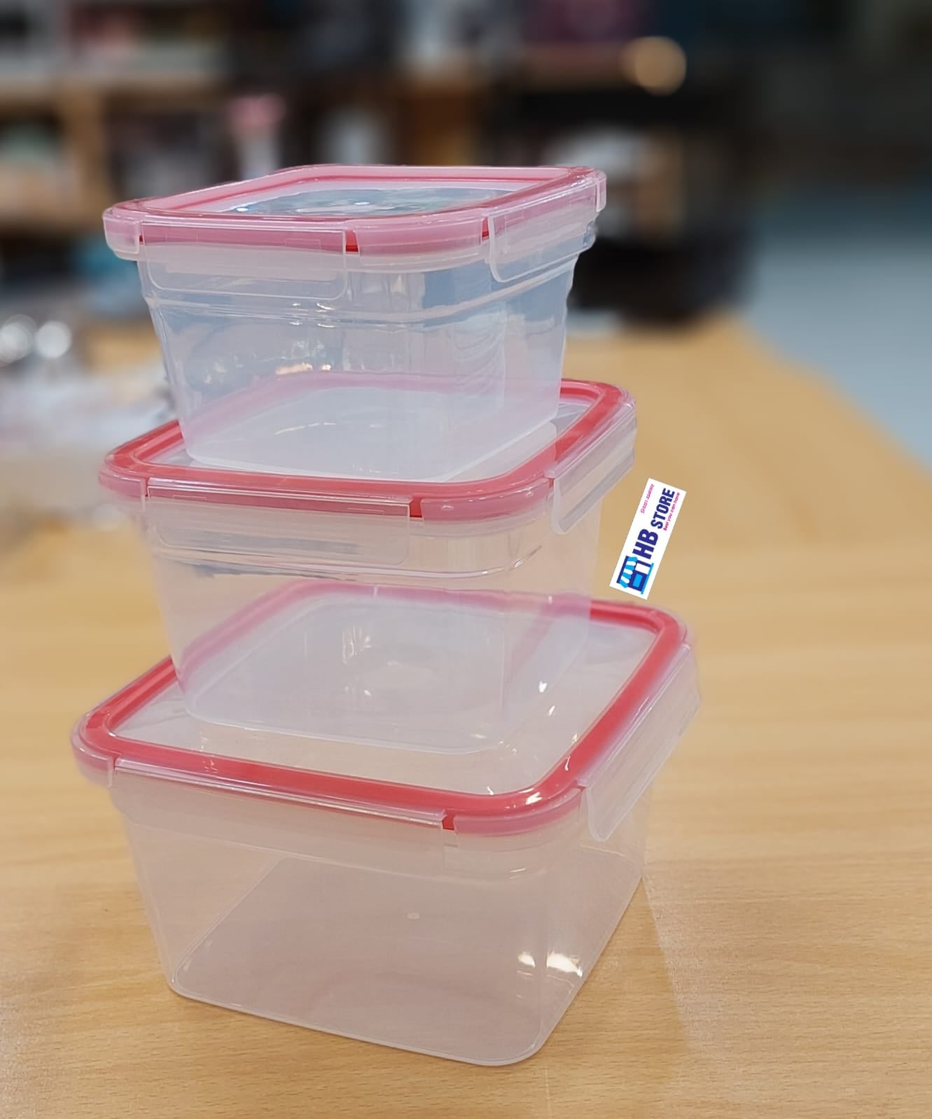 Crisper 3 In 1 Rectangular Shape Food Container - For Food Storage