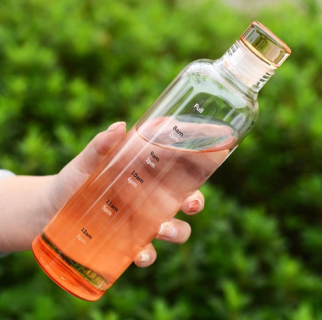 Elegant Leakproof Water Bottle with Time Scale