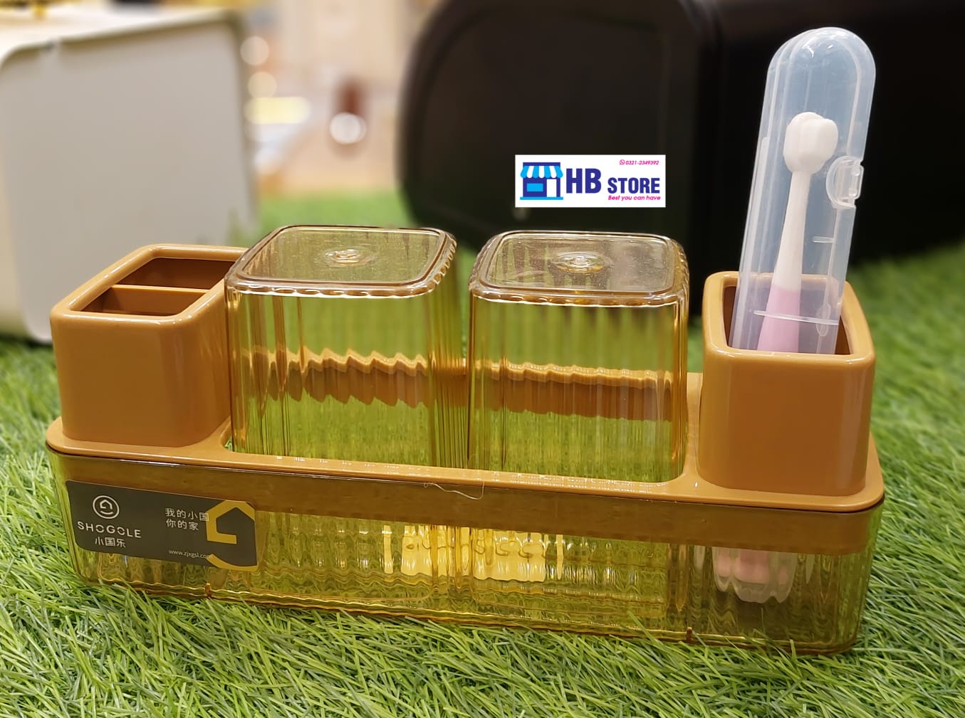 Multifunctional Simple Large-Capacity Toothbrush Holder Plastic mouthwash Cup Set