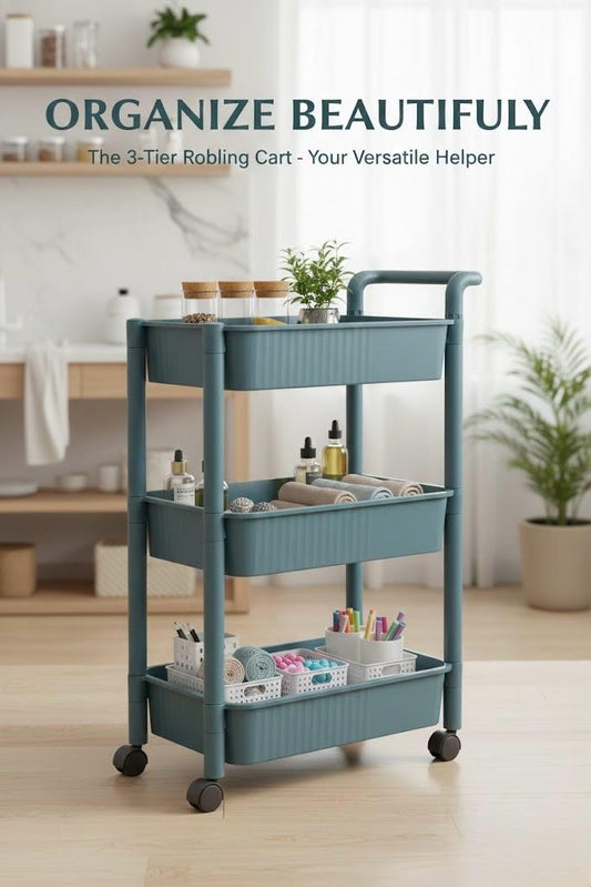The VersaFlow™ 3-Tier Multi-Purpose Rolling Organizer