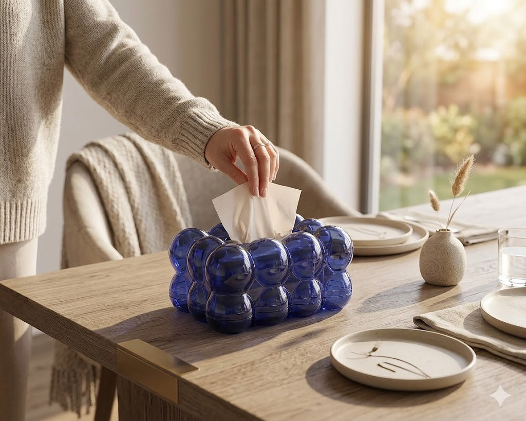 Elysian Bubble Glass-Style Tissue Box Cover