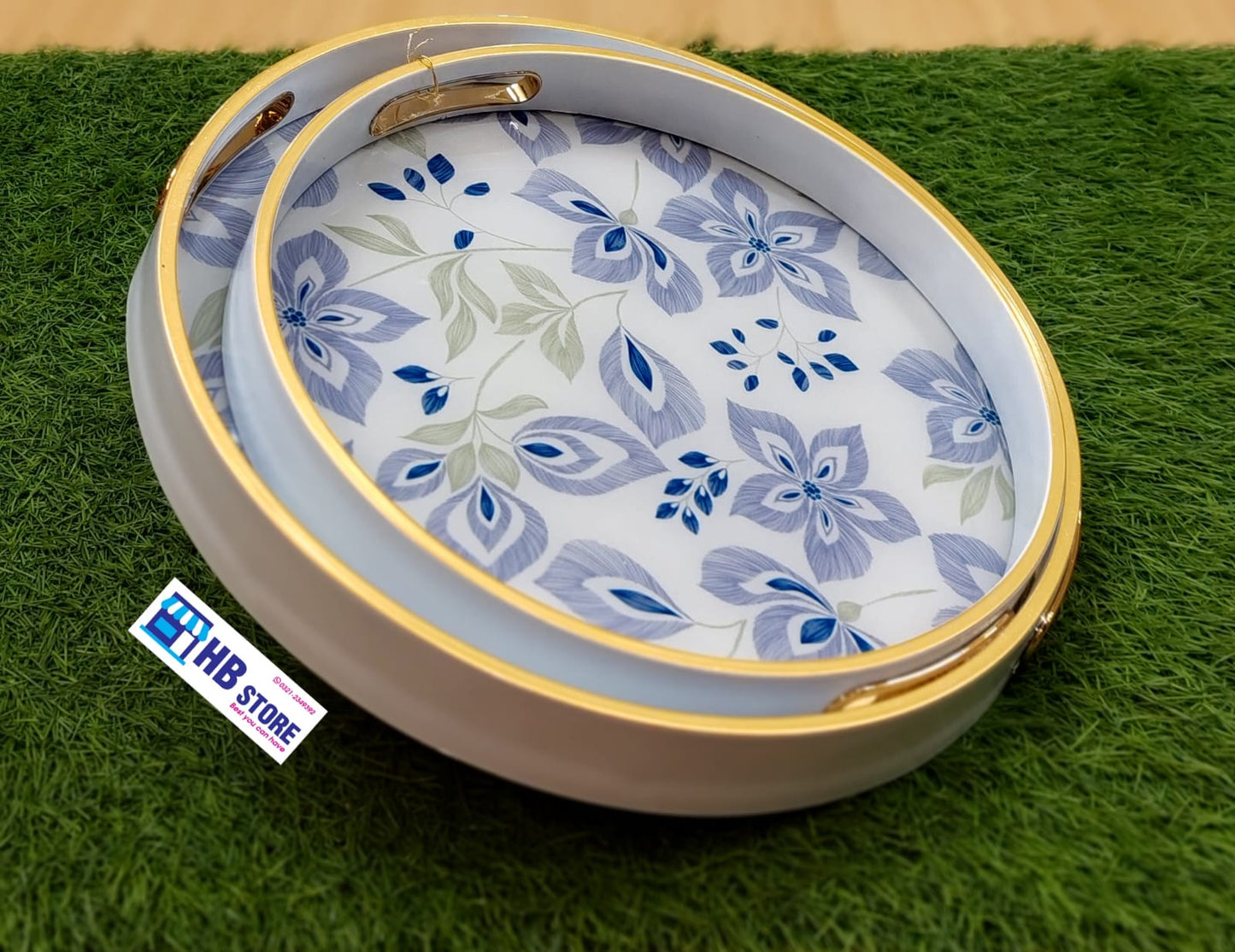 Stylish Oval Trays Set of 2 - Versatile Serving & Home Décor