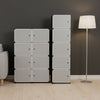 Portable Plastic Shoe Rack & Wardrobe Cabinet (5-Cube & 8-Cube Set)