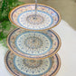 3 Tier Melamine Floral Serving Tray