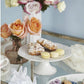 White Angela French Perle Cake Stand