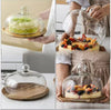 Wooden Cake Stand with Dome acrylic
