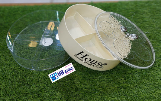 House Coco Double Portion Partition Dryfruit Spices Box