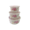Ceramic Bowl Set with Lids – 3 Pcs