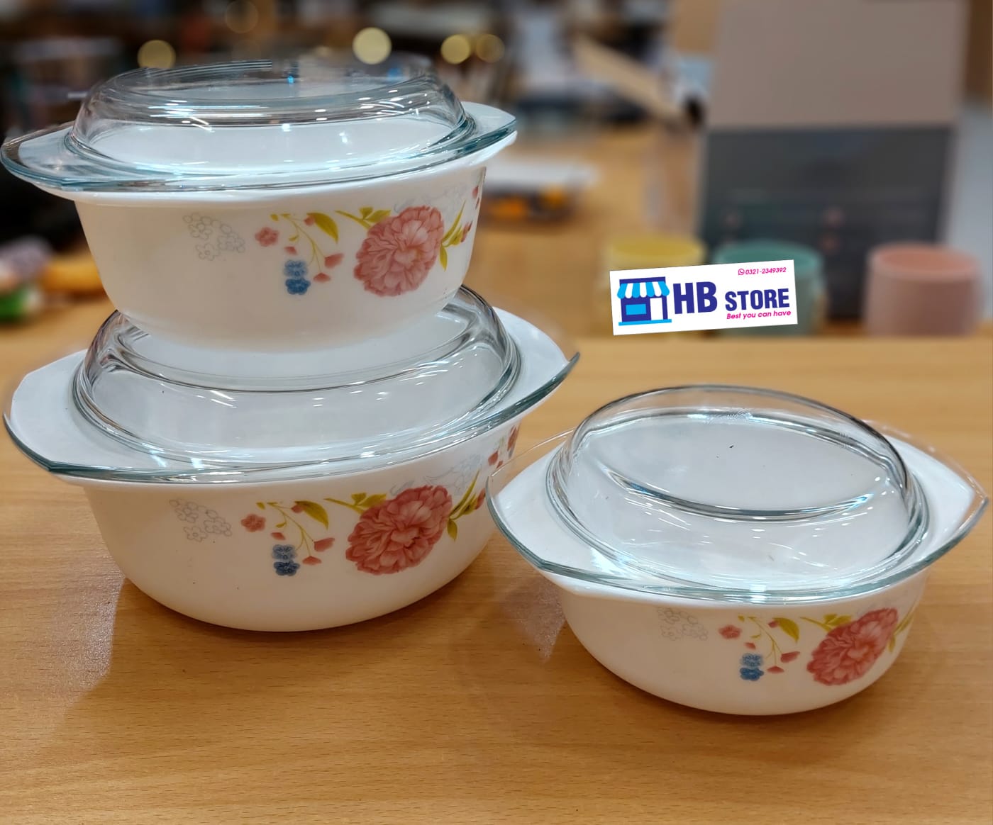Marble 3-Piece Casserole Set