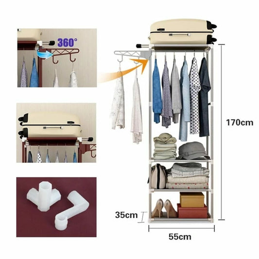 Iron Material Cloth n Organizer Rack