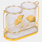 Acrylic Fancy 2 Portion Cutlery Holder